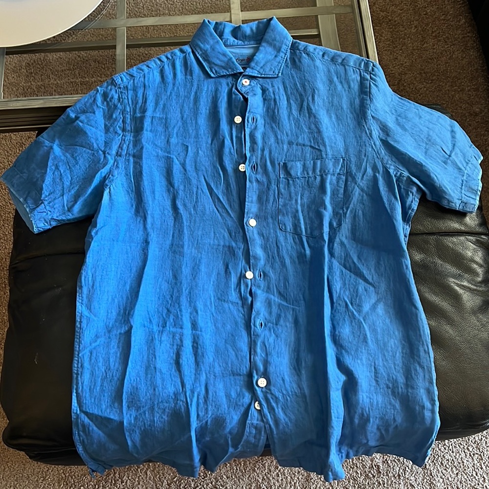 Mens Shortsleeved Blue Shirt